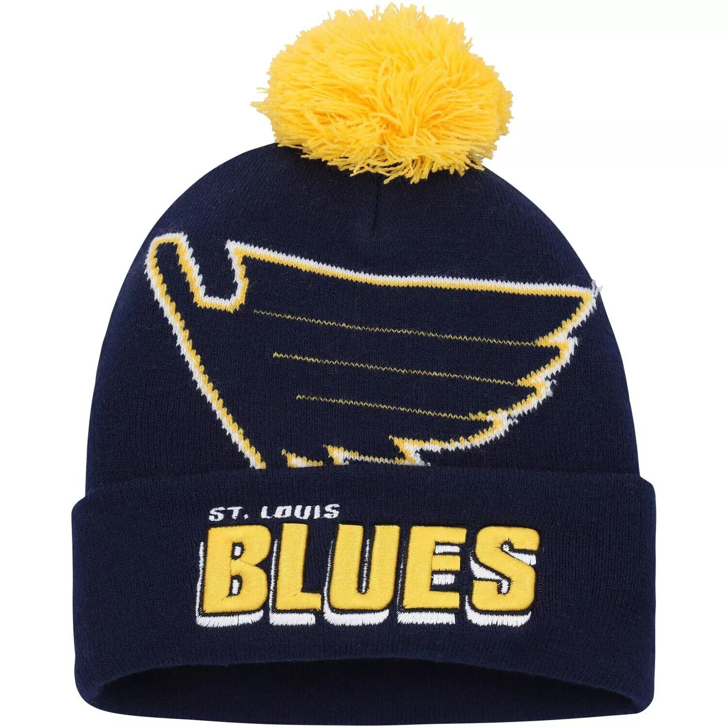 Мужская вязаная шапка Mitchell & Ness Blue St. Louis Blues с манжетами и помпоном
Мужская вязаная шапка Mitchell & Ness Blue St. Louis Blues с манжетами и помпоном