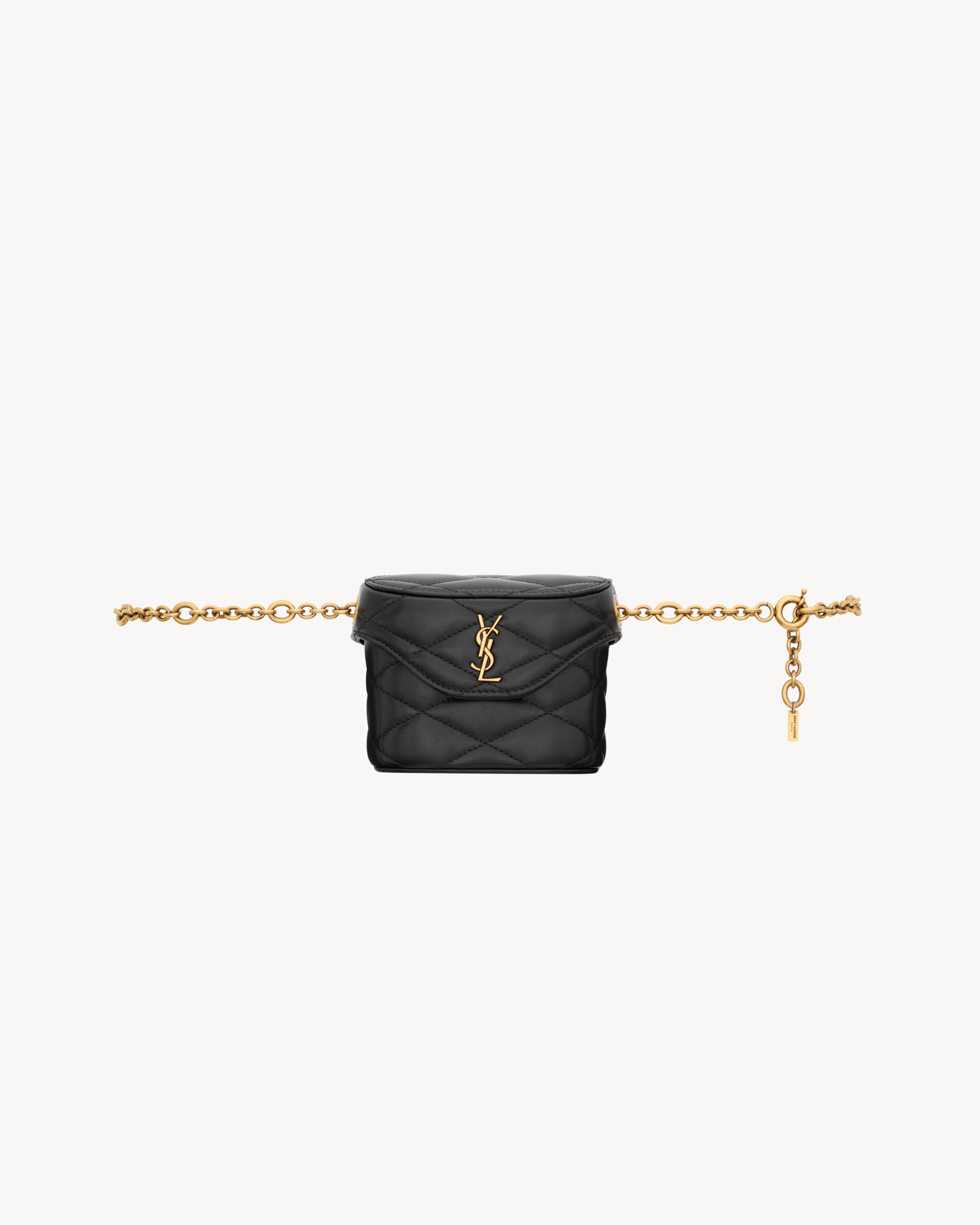 Поясная сумка JUNE на цепочке из ягнячьей кожи Saint Laurent, черный
Поясная сумка JUNE на цепочке из ягнячьей кожи Saint Laurent, черный