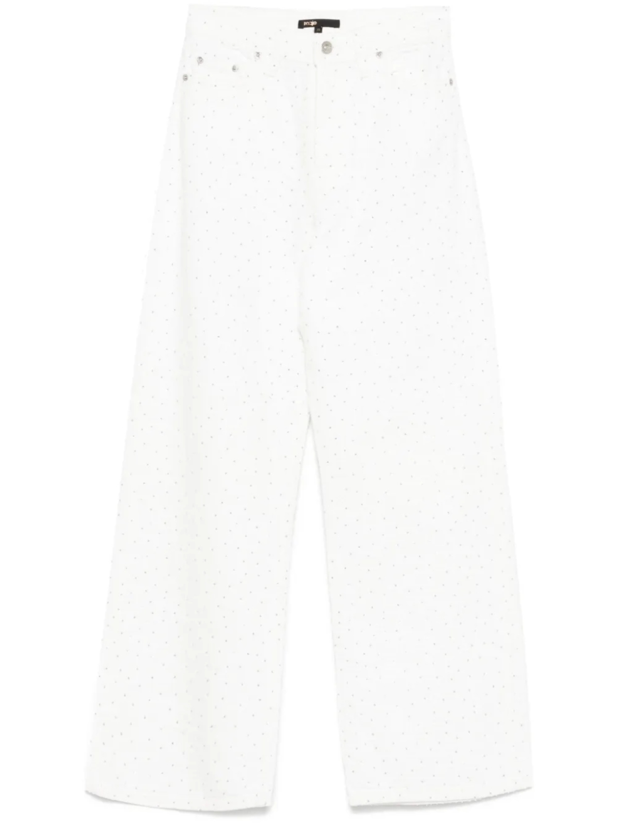 Широкие джинсы Maje, украшенные стразами, белый
Широкие джинсы Maje, украшенные стразами, белый