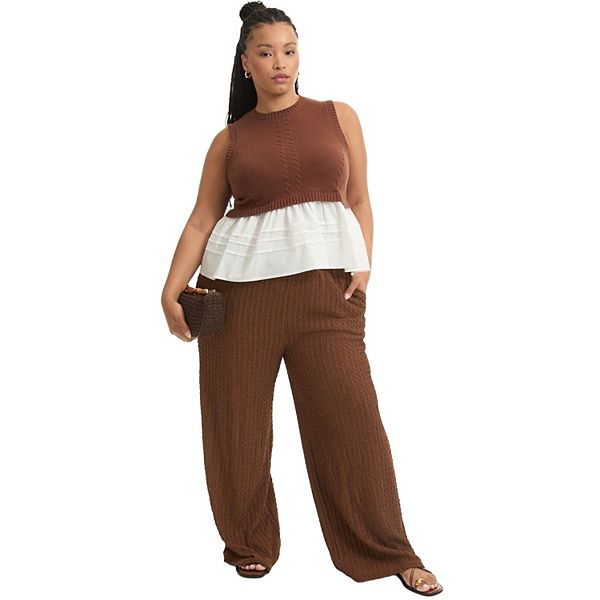 June + vie женские брюки плюс сайз на резинке June & Vie, Cappuccino
June + vie женские брюки плюс сайз на резинке June & Vie, Cappuccino