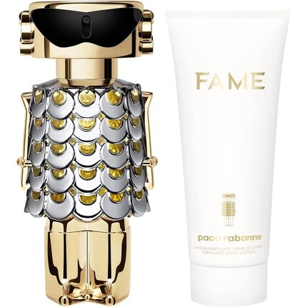 Paco Rabanne Fame Eau De Parfum Spray And Body Lotion Set 80ml And 100ml
Paco Rabanne Fame Eau De Parfum Spray And Body Lotion Set 80ml And 100ml