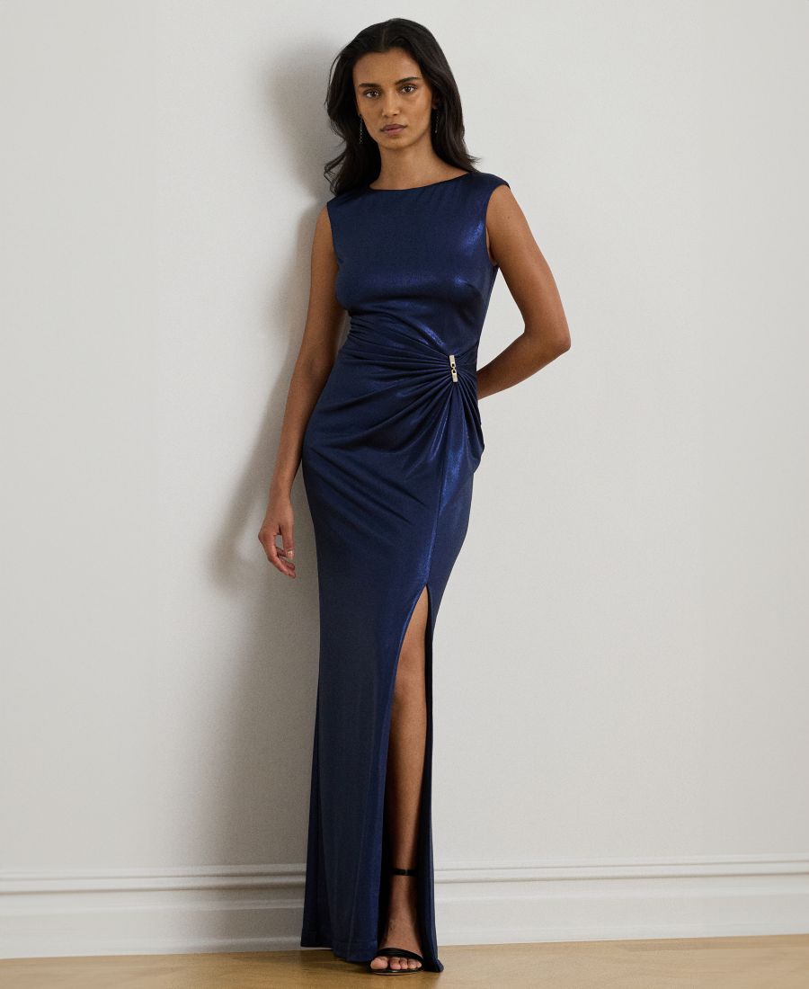 Женское платье из металлизированного трикотажа с пряжкой Lauren Ralph Lauren, Refined navy/Navy foil
Женское платье из металлизированного трикотажа с пряжкой Lauren Ralph Lauren, Refined navy/Navy foil