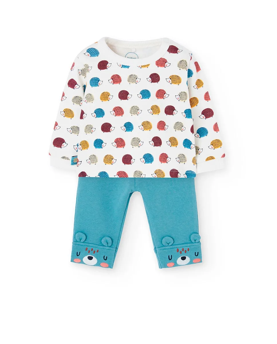 Детский комплект из футболки и штанишек с принтом Boboli, синий/белый
Детский комплект из футболки и штанишек с принтом Boboli, синий/белый