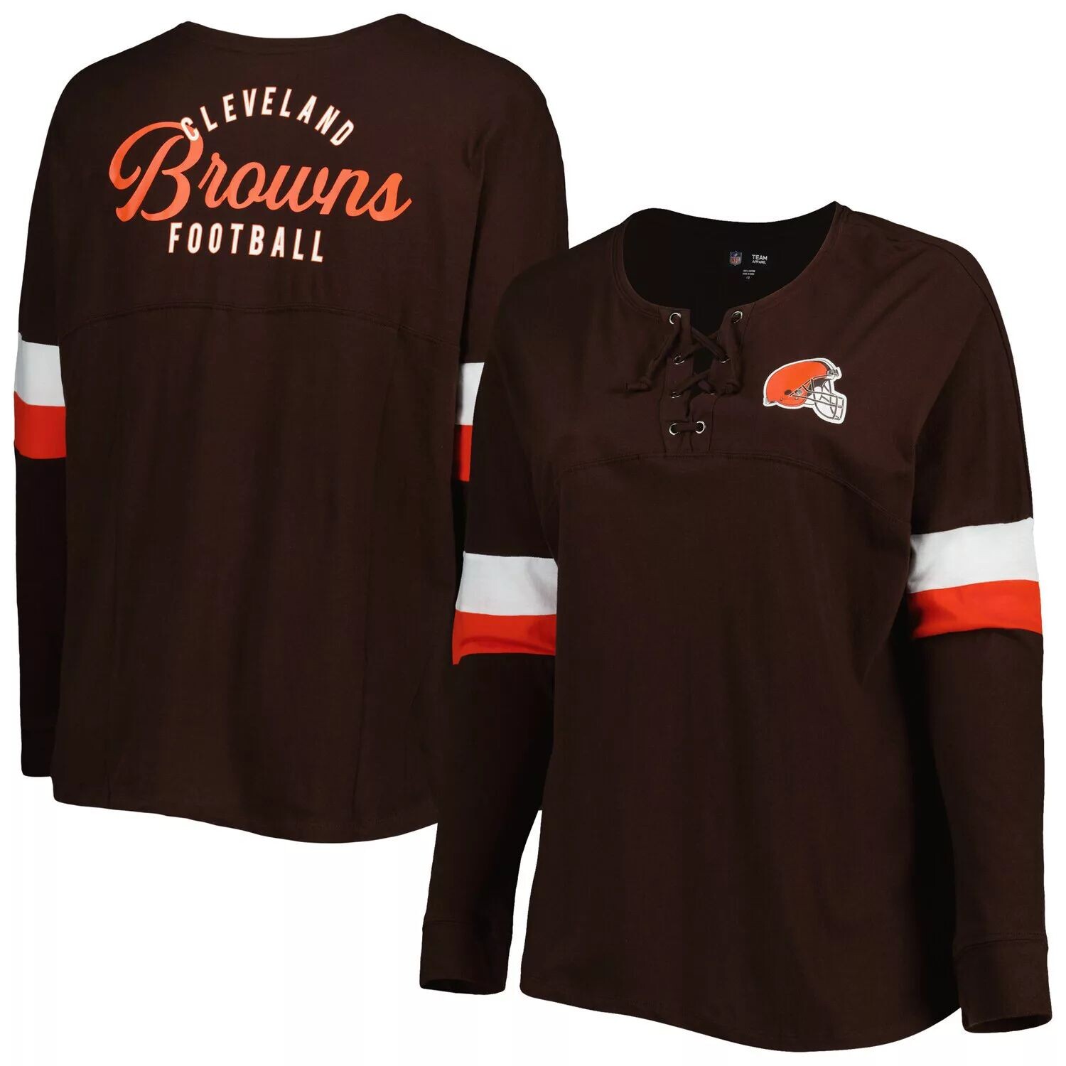 Женская коричневая футболка New Era Cleveland Browns размера плюс, спортивная университетская футболка на шнуровке с v-образным вырезом и длинными рукавами New Era, Коричневый, Женская коричневая футболка New Era Cleveland Browns размера плюс, спортивная
Женская коричневая футболка New Era Cleveland Browns размера плюс, спортивная университетская футболка на шнуровке с v-образным вырезом и длинными рукавами New Era, Коричневый, Женская коричневая футболка New Era Cleveland Browns размера плюс, спортивная