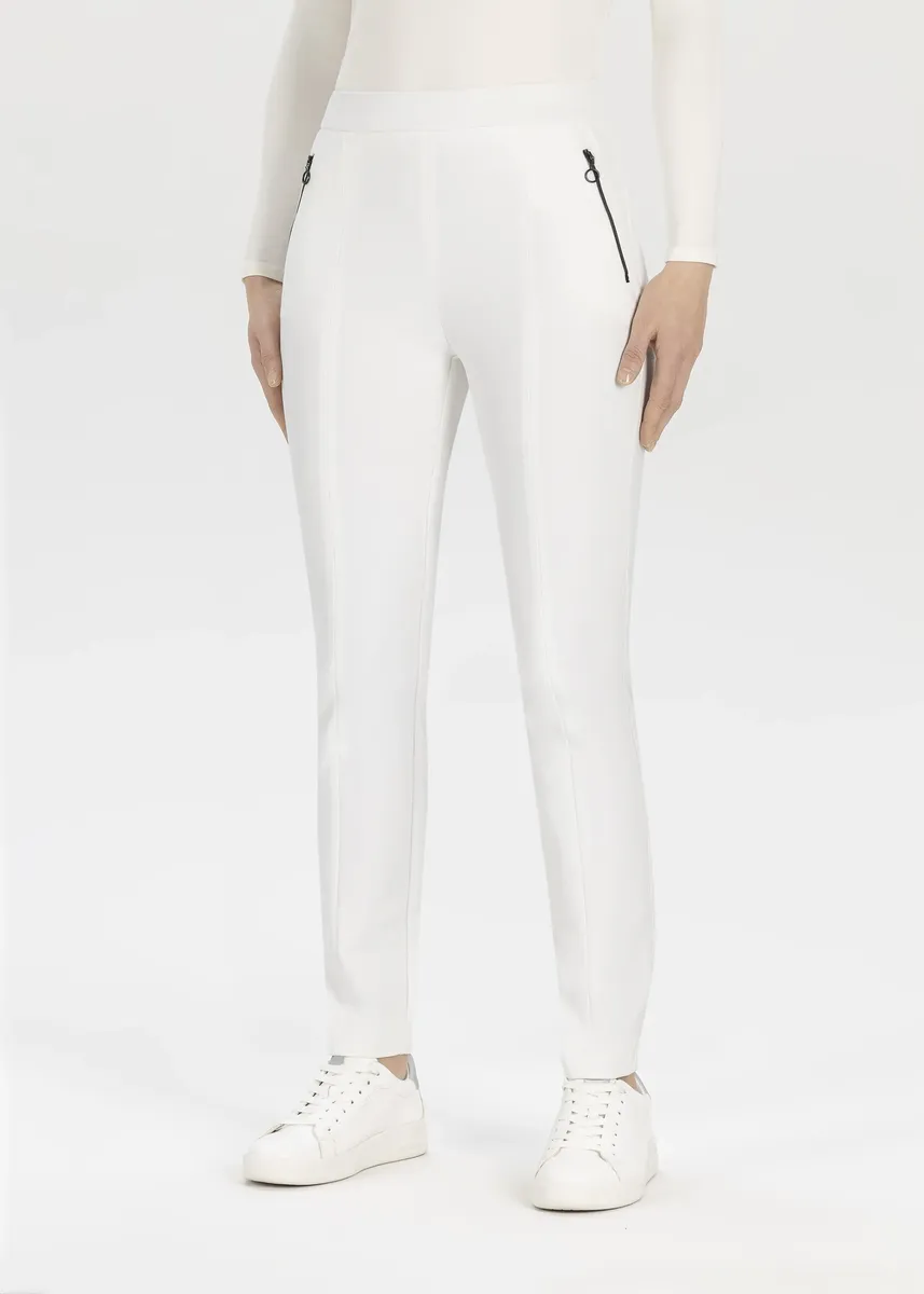 Брюки Stehmann без застежки с карманами на молнии, цвет Blanc
Брюки Stehmann без застежки с карманами на молнии, цвет Blanc