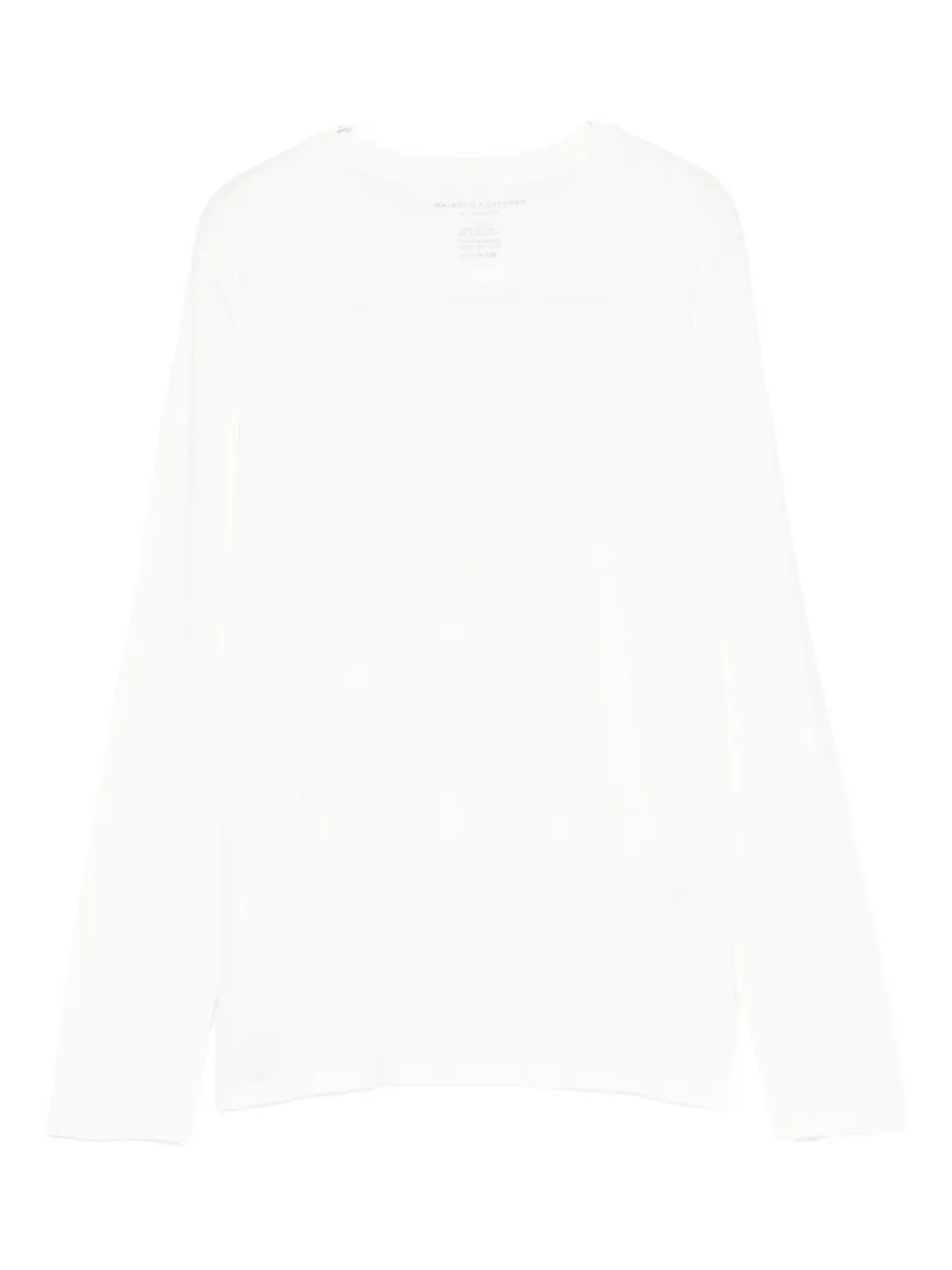 Джемпер с длинными рукавами и круглым вырезом Majestic Filatures, белый 
Джемпер с длинными рукавами и круглым вырезом Majestic Filatures, белый