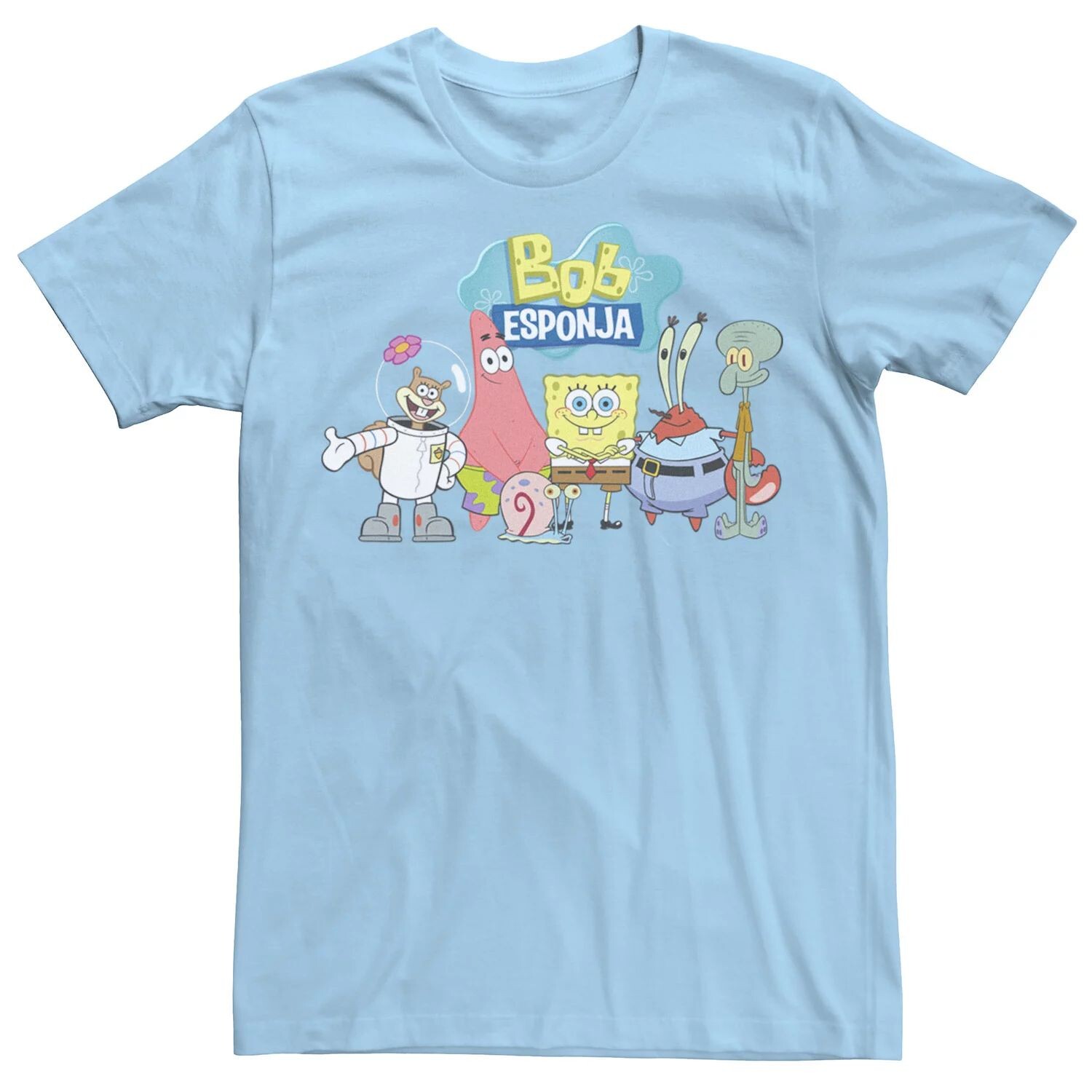 Мужская футболка с рисунком Губка Боб Квадратные Штаны Bob Esponja Happy Group Shot Nickelodeon, светло-синий
Мужская футболка с рисунком Губка Боб Квадратные Штаны Bob Esponja Happy Group Shot Nickelodeon, светло-синий