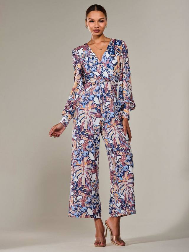 V-образный вырез комбинезон с длинными рукавами и абстрактным цветочным принтом Jolie Moi, Multi
V-образный вырез комбинезон с длинными рукавами и абстрактным цветочным принтом Jolie Moi, Multi