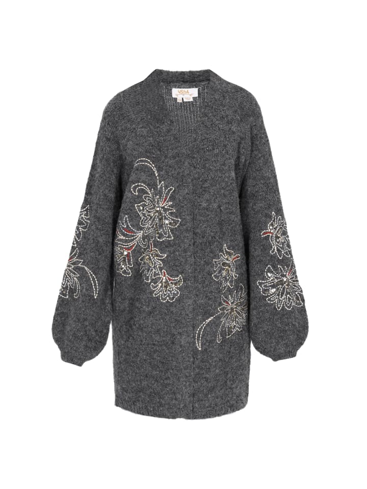 Женский кардиган темно-серого меланжевого цвета usha FESTIVAL
Женский кардиган темно-серого меланжевого цвета usha FESTIVAL