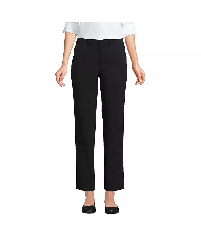 Женские классические прямые брюки-чинос со средней посадкой до щиколотки Lands' End, черный
Женские классические прямые брюки-чинос со средней посадкой до щиколотки Lands' End, черный