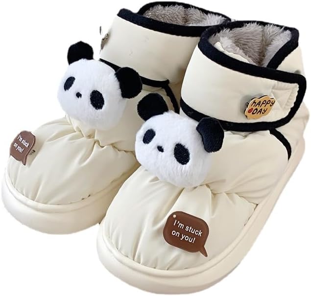 Зимние снежные ботинки Plonme Street Style с милой пандой для женщин и мужчин, тапочки для пар, водонепроницаемые, противоскользящие, для холодной погоды, бежевый
Зимние снежные ботинки Plonme Street Style с милой пандой для женщин и мужчин, тапочки для пар, водонепроницаемые, противоскользящие, для холодной погоды, бежевый