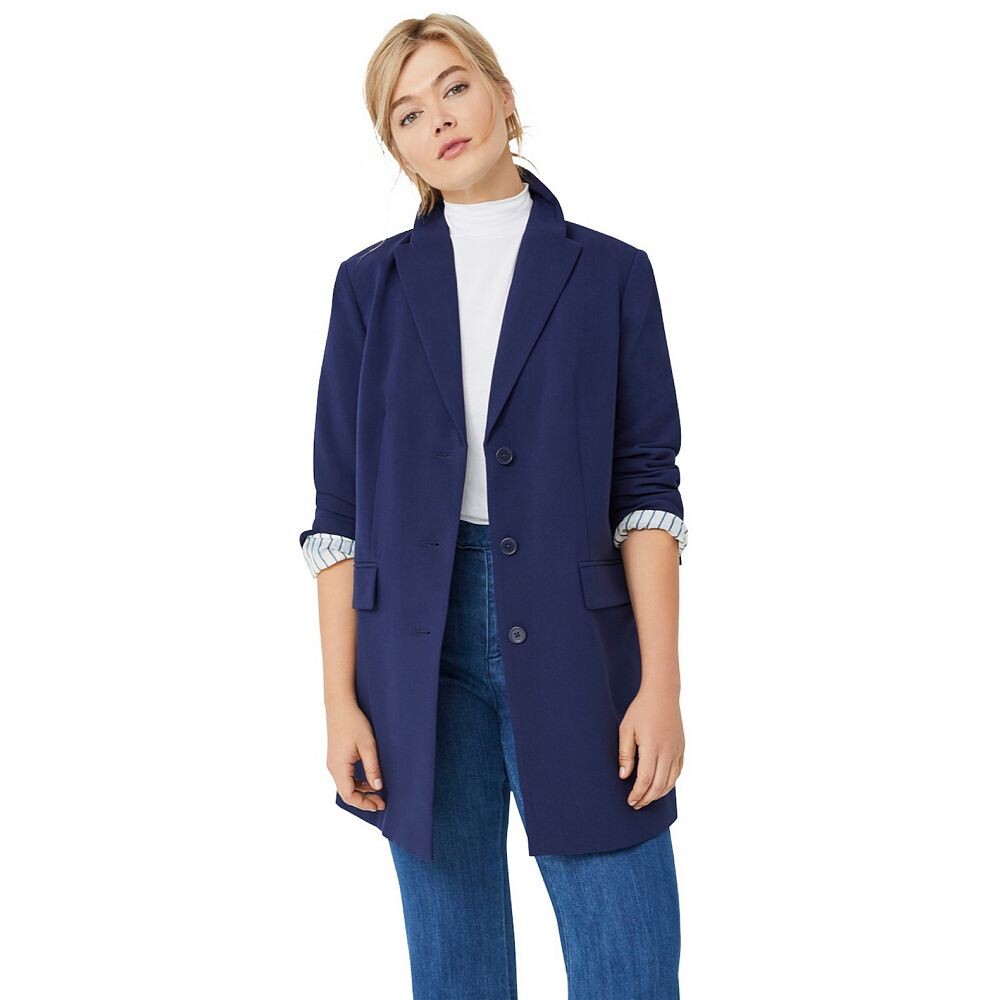 Ellos женский длинный пиджак-бойфренд больших размеров, темно-синий
Ellos женский длинный пиджак-бойфренд больших размеров, темно-синий