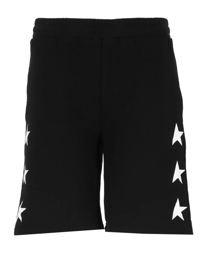 Черные хлопковые шорты-бермуды со звездами Golden Goose, черный
Черные хлопковые шорты-бермуды со звездами Golden Goose, черный