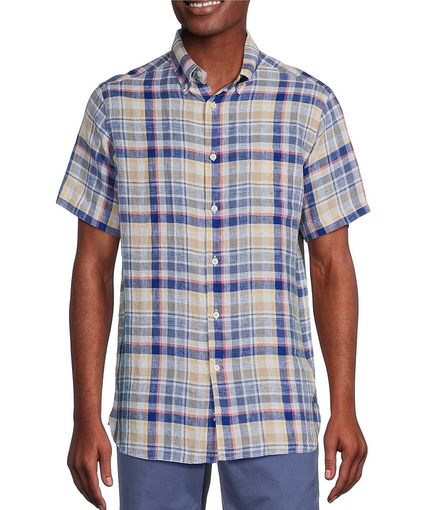 Рубашка в клетку с короткими рукавами Cremieux Blue Label French Linen Collection, синий
Рубашка в клетку с короткими рукавами Cremieux Blue Label French Linen Collection, синий