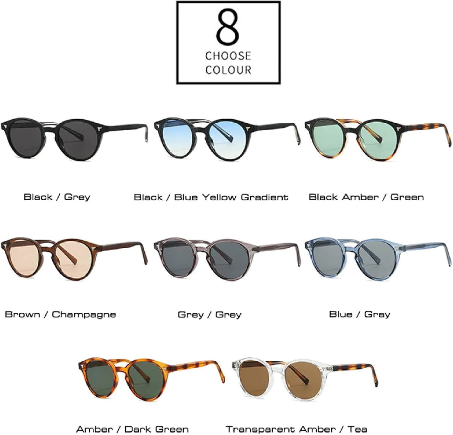 Круглые панк-солнцезащитные очки для женщин с заклепками, мужские сине-зеленые солнцезащитные очки с защитой от УФ-излучения UV400 DSVIGF, Brown Champagne
Круглые панк-солнцезащитные очки для женщин с заклепками, мужские сине-зеленые солнцезащитные очки с защитой от УФ-излучения UV400 DSVIGF, Brown Champagne