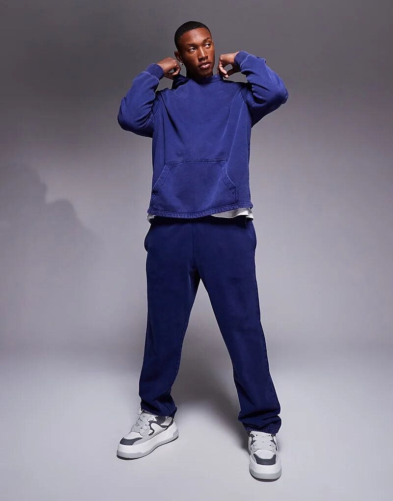 Толстовка свободного кроя ASOS DESIGN с прошитыми вставками темно-синего цвета (часть комплекта) 
Толстовка свободного кроя ASOS DESIGN с прошитыми вставками темно-синего цвета (часть комплекта)