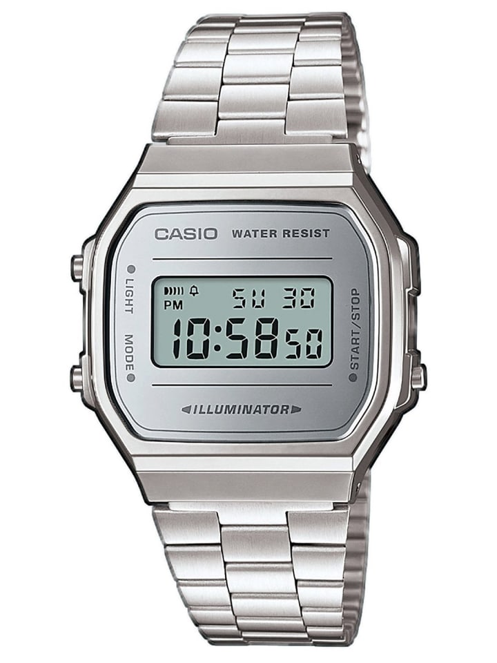 Casio Культовые цифровые наручные часы, серебристые
Casio Культовые цифровые наручные часы, серебристые