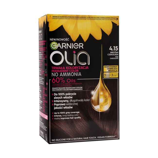 Olia перманентная краска для волос без аммиака Garnier, цвет 4.15 iced chocolate
Olia перманентная краска для волос без аммиака Garnier, цвет 4.15 iced chocolate