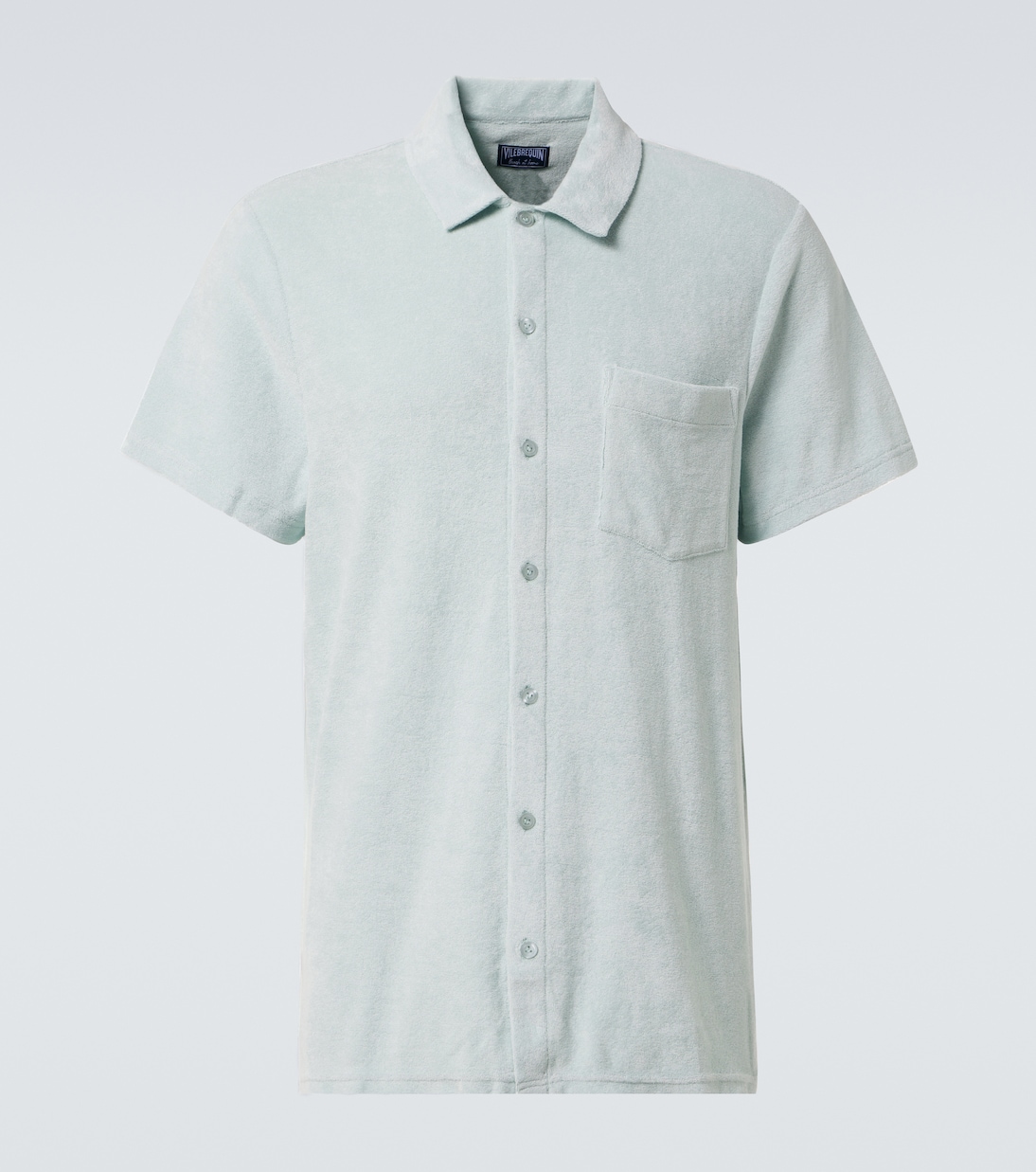 Чарли боулинговая рубашка из хлопкового терри Vilebrequin, Pacific 
Чарли боулинговая рубашка из хлопкового терри Vilebrequin, Pacific