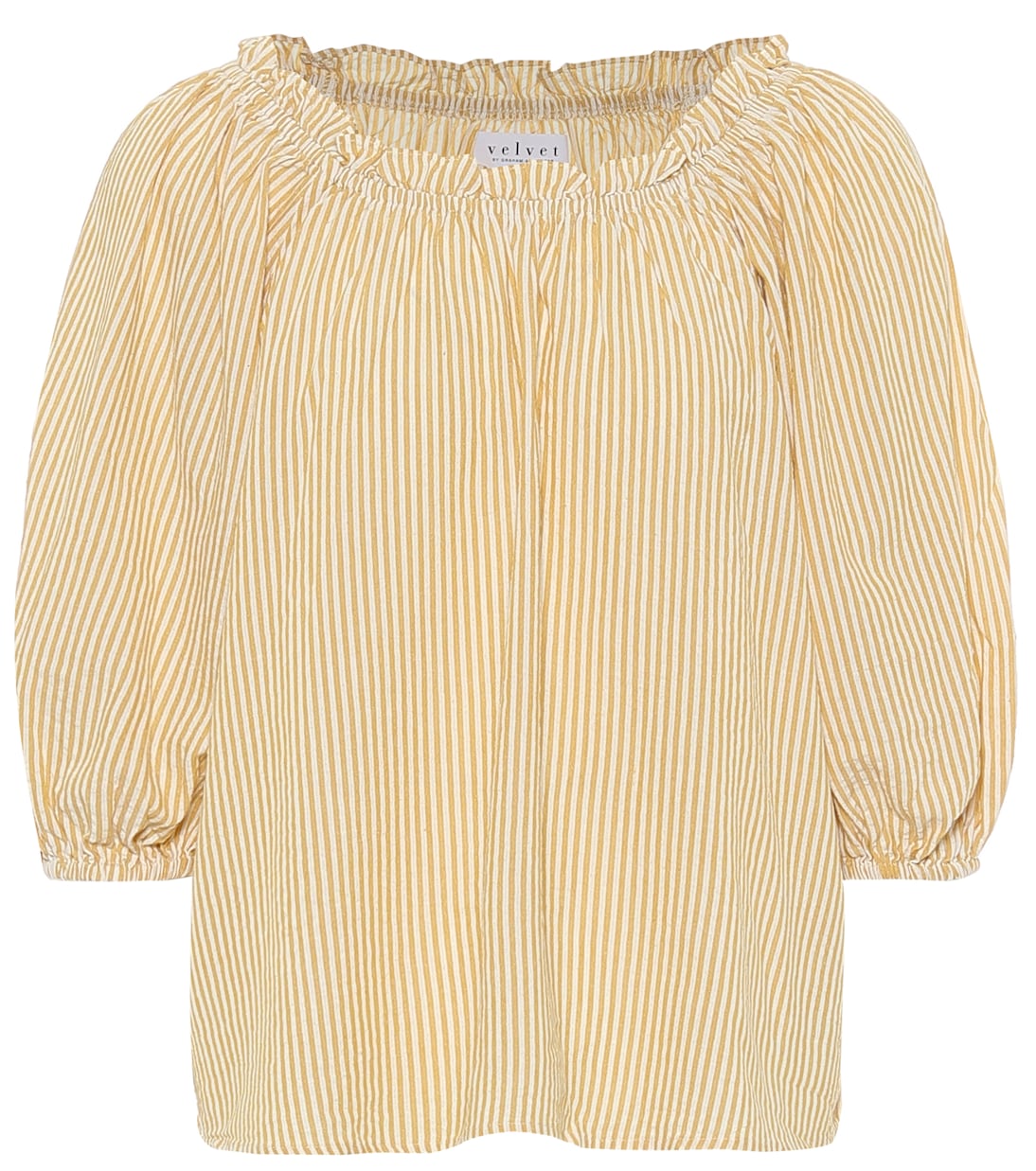 Топ Briella из хлопковой смеси Velvet, желтый
Топ Briella из хлопковой смеси Velvet, желтый