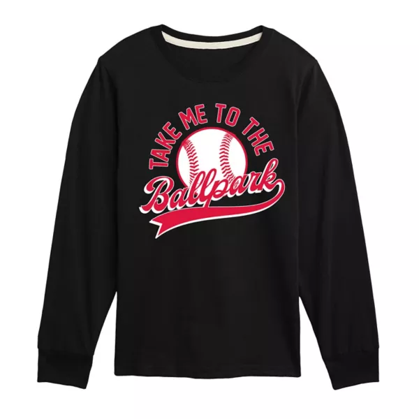 Мальчики 8-20 футболка с длинным рукавом "Веди меня на бейсбол" Licensed Character, черный 
Мальчики 8-20 футболка с длинным рукавом "Веди меня на бейсбол" Licensed Character, черный