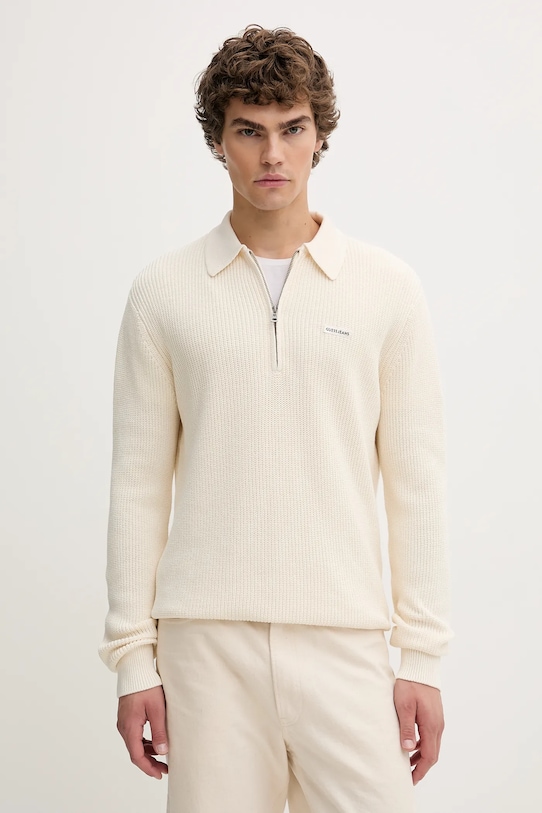 Хлопковый свитер Guess Jeans, бежевый
Хлопковый свитер Guess Jeans, бежевый