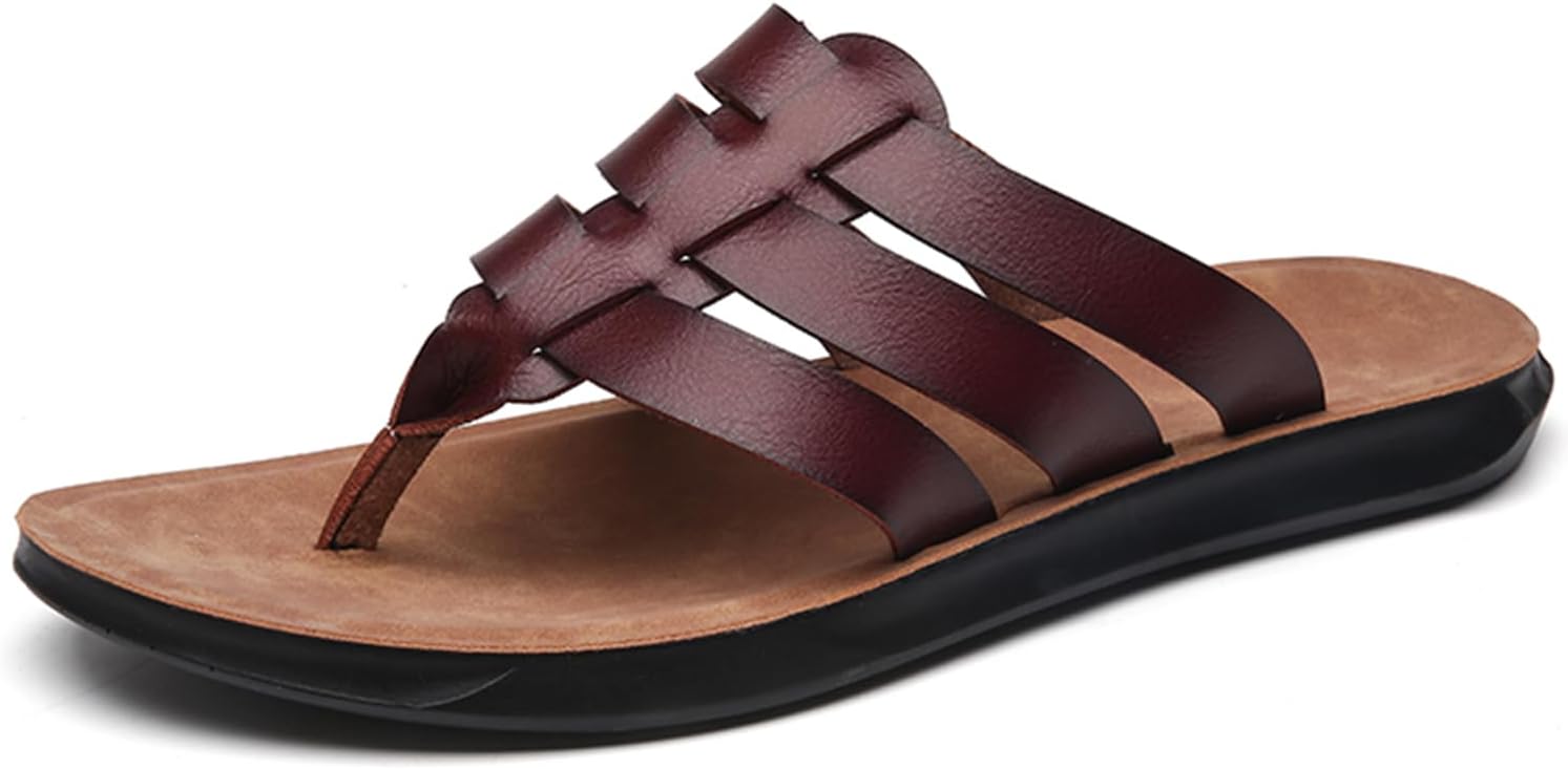 Мужские кожаные сандалии-сланцы Dacnakby, удобные шлепанцы с коричневой стелькой, летние повседневные тапочки для улицы
Мужские кожаные сандалии-сланцы Dacnakby, удобные шлепанцы с коричневой стелькой, летние повседневные тапочки для улицы