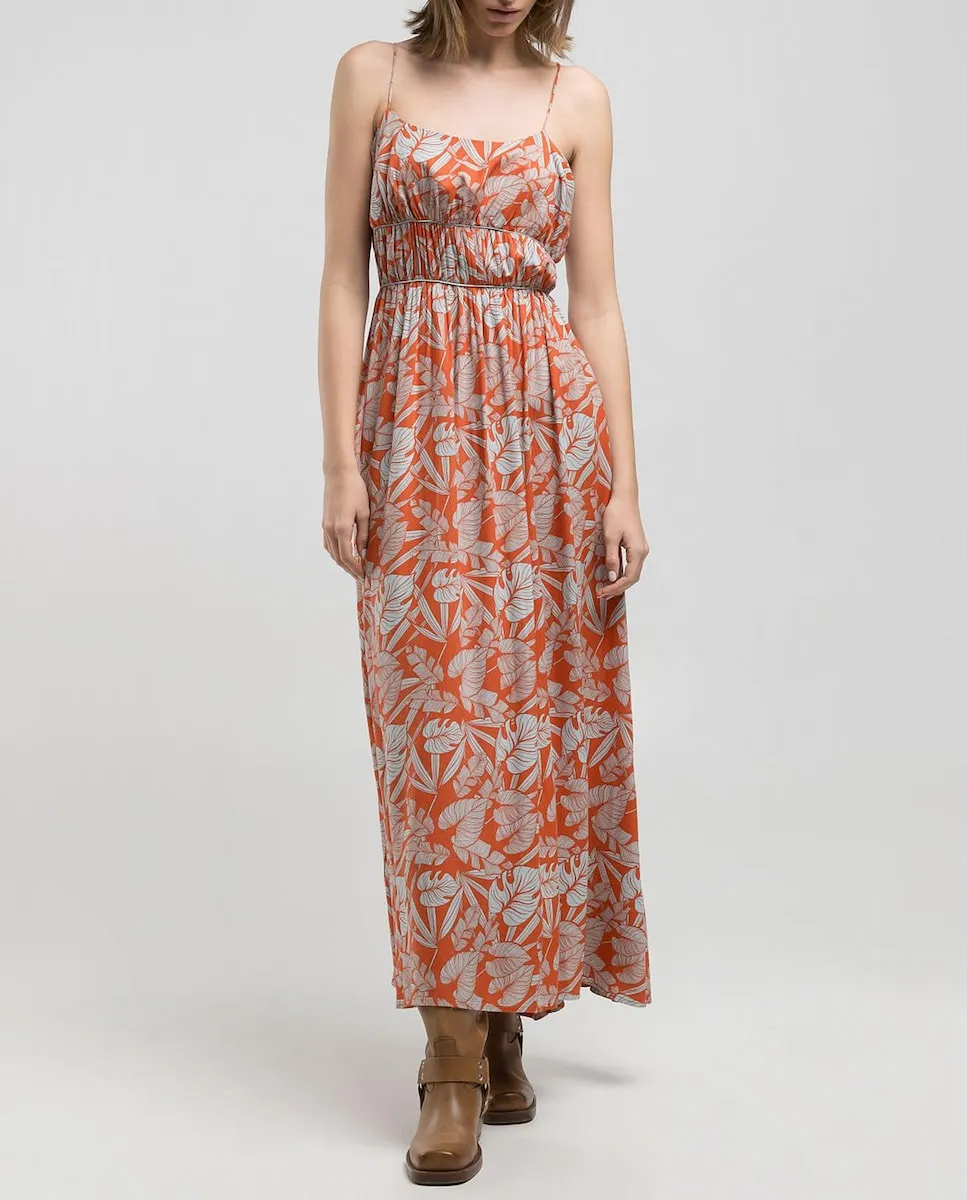 Длинное платье на бретельках с цветочным принтом Replay, оранжевый
Длинное платье на бретельках с цветочным принтом Replay, оранжевый