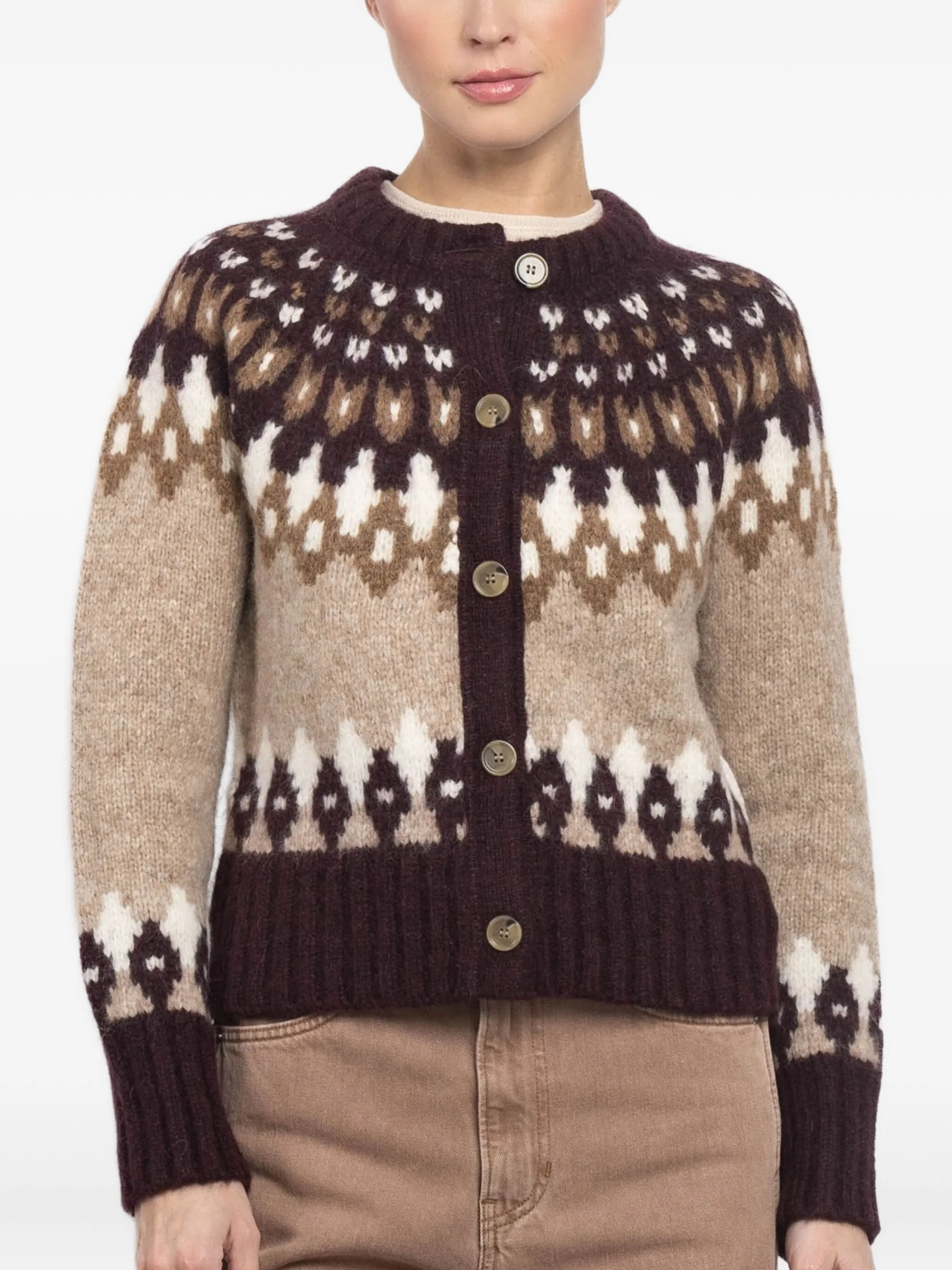 Кардиган Christina Fair Isle с узором Veronica Beard, бежевый
Кардиган Christina Fair Isle с узором Veronica Beard, бежевый