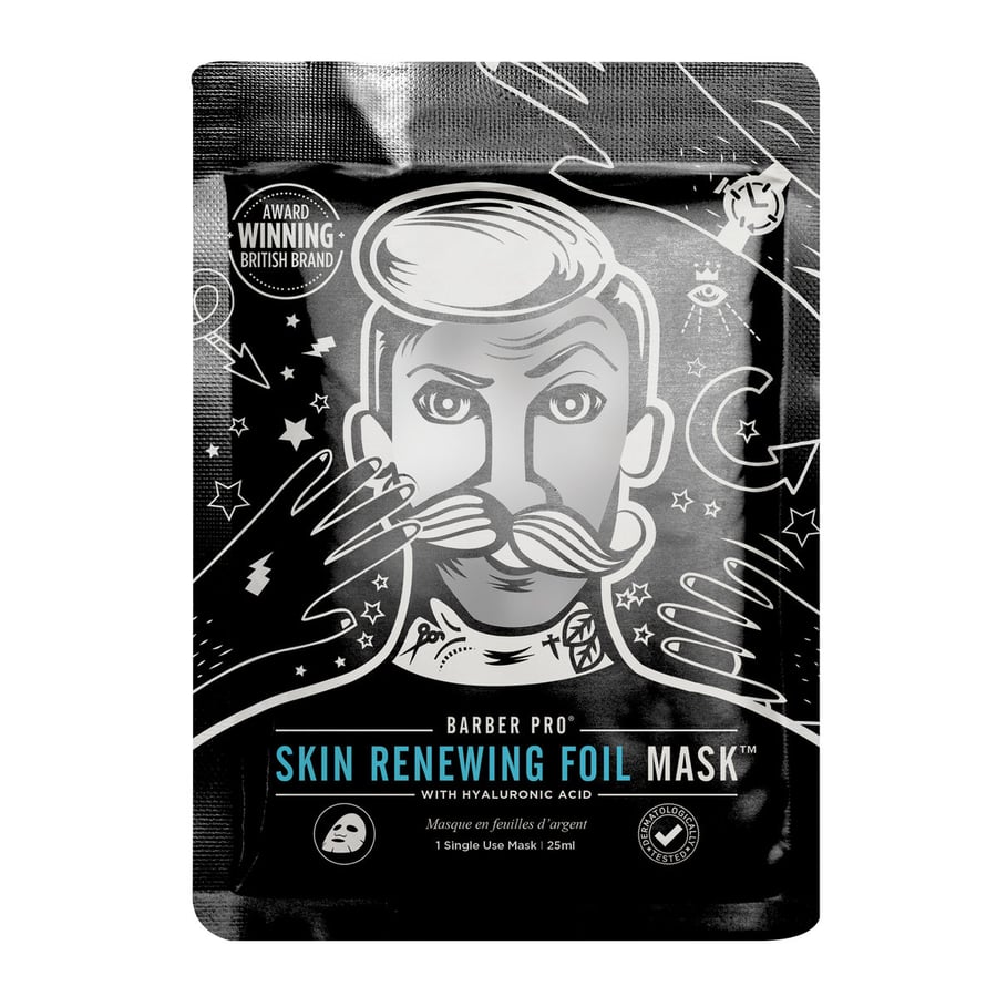 Barber Pro Skin Renewing Foil Mask — фольгированная разогревающая маска с гиалуроновой кислотой и Q10
Barber Pro Skin Renewing Foil Mask — фольгированная разогревающая маска с гиалуроновой кислотой и Q10