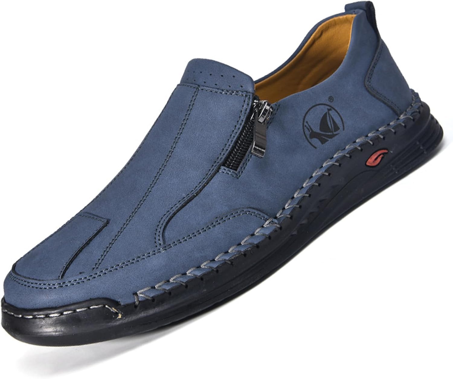 Мужские повседневные кожаные лоферы без шнурков, легкие, ручной работы, мокасины, удобные для ходьбы, с боковой молнией, нескользящие, классические туфли Devileyeze, синий
Мужские повседневные кожаные лоферы без шнурков, легкие, ручной работы, мокасины, удобные для ходьбы, с боковой молнией, нескользящие, классические туфли Devileyeze, синий