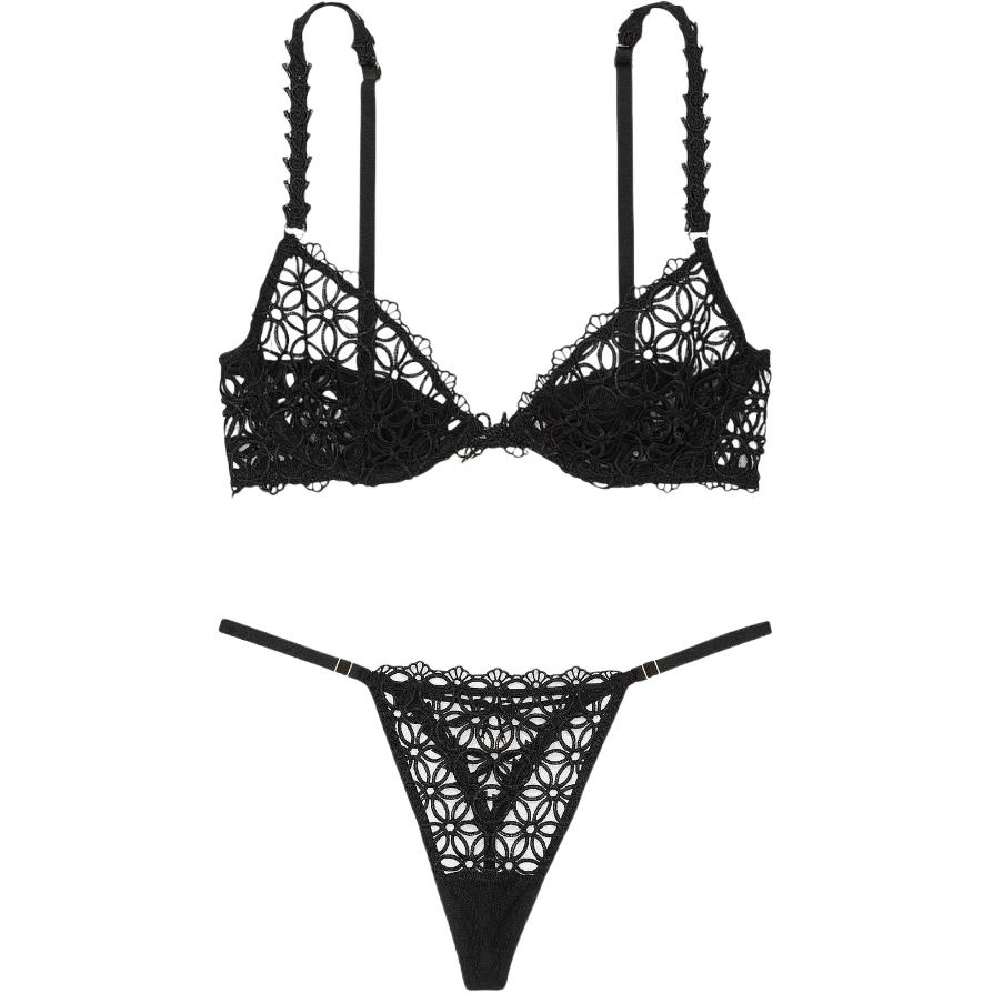 Комплект нижнего белья Women's Victoria's Secret, set (черный)
Комплект нижнего белья Women's Victoria's Secret, set (черный)