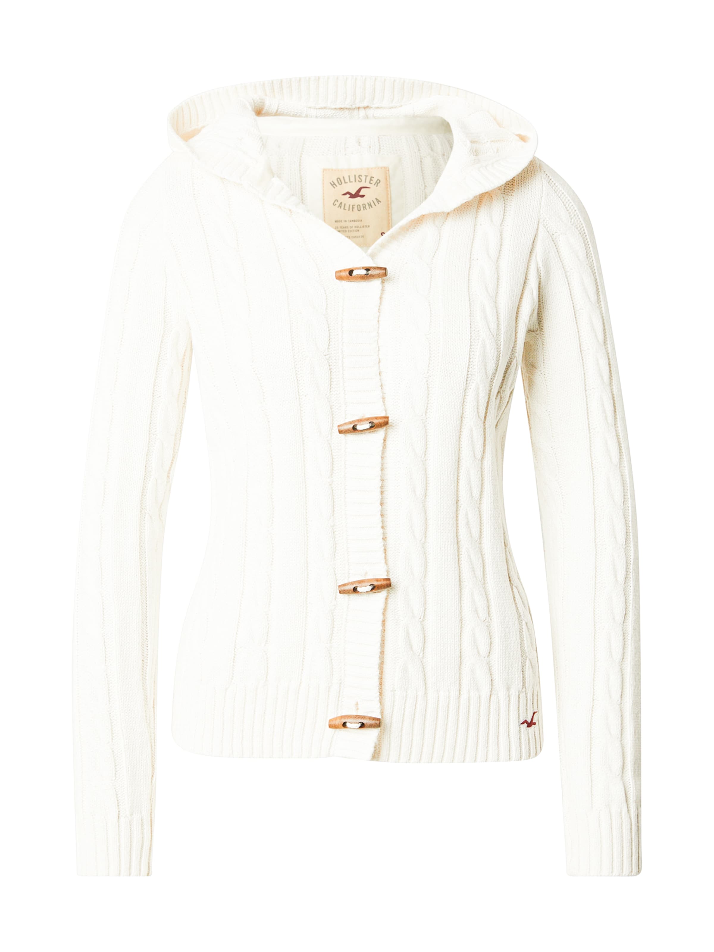 HOLLISTER Вязаный кардиган в белом цвете
HOLLISTER Вязаный кардиган в белом цвете