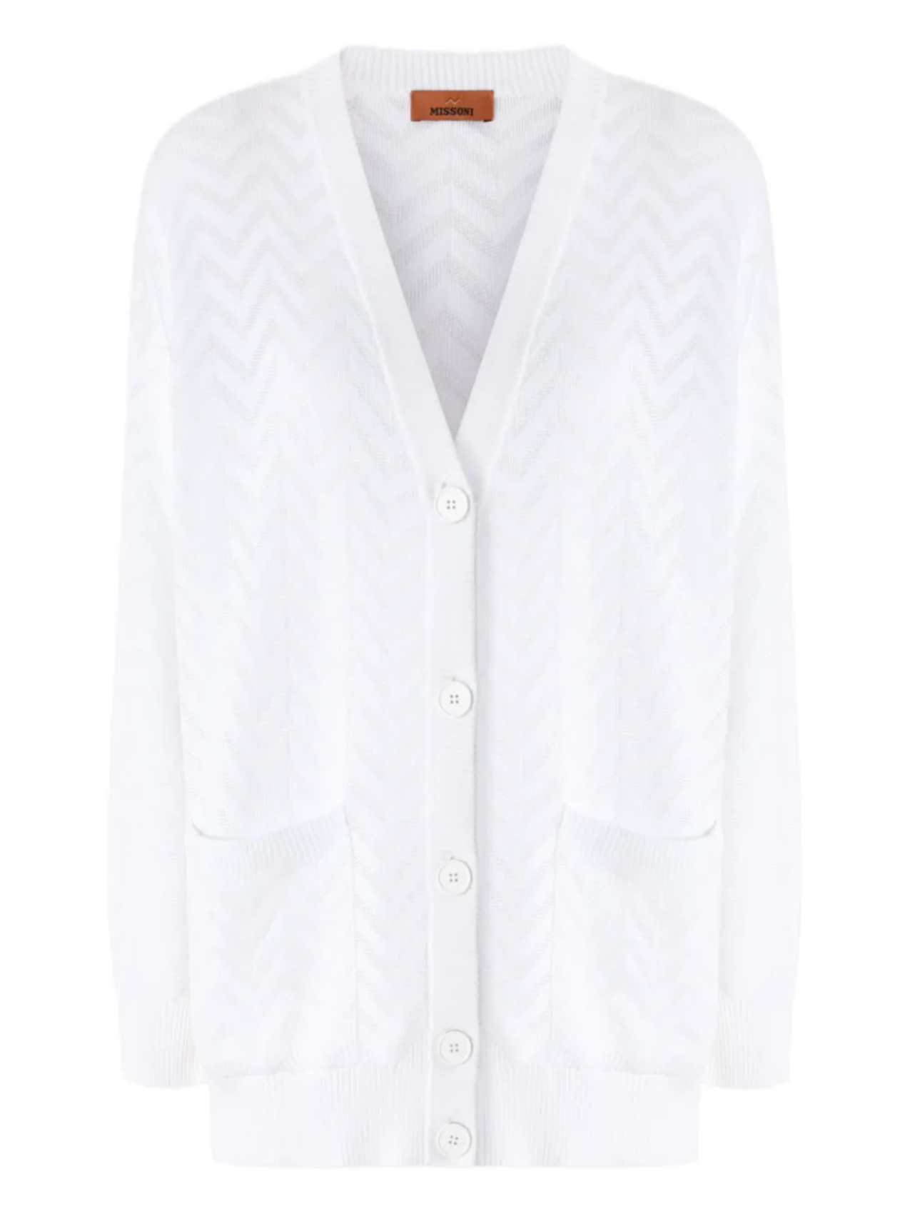 Кардиган с шевронным узором Missoni, белый
Кардиган с шевронным узором Missoni, белый