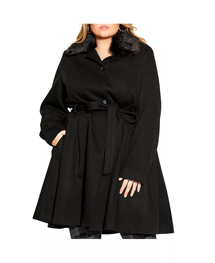 Пальто больших размеров Blushing Belle CITY CHIC, черный
Пальто больших размеров Blushing Belle CITY CHIC, черный