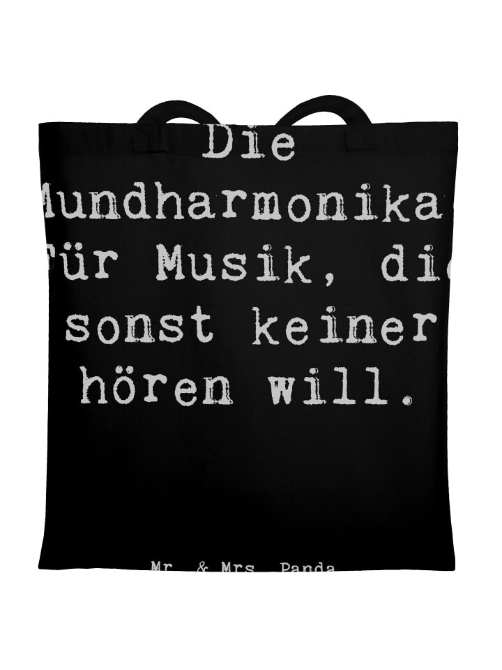 Сумка Mr. & Mrs. Panda Tragetasche Musik Mundharmonika mit Spruch, черный 
Сумка Mr. & Mrs. Panda Tragetasche Musik Mundharmonika mit Spruch, черный