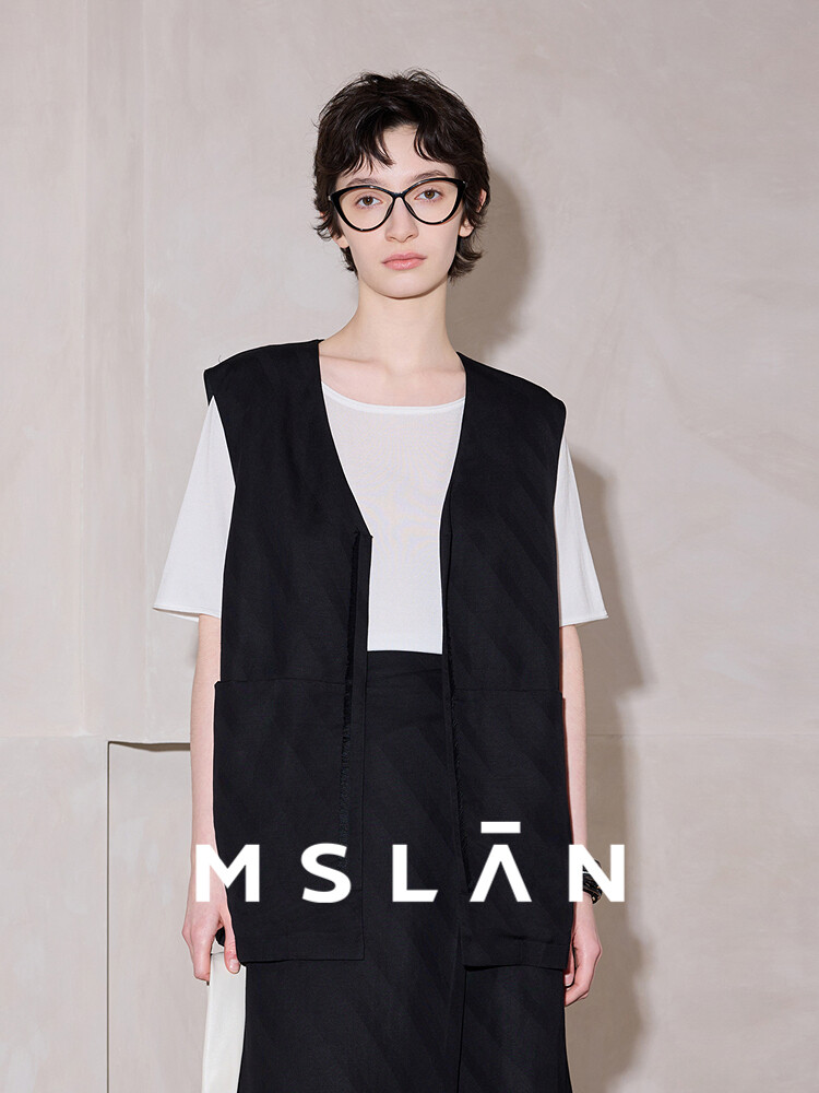 Жилет MSlan с V-образным вырезом, черный
Жилет MSlan с V-образным вырезом, черный