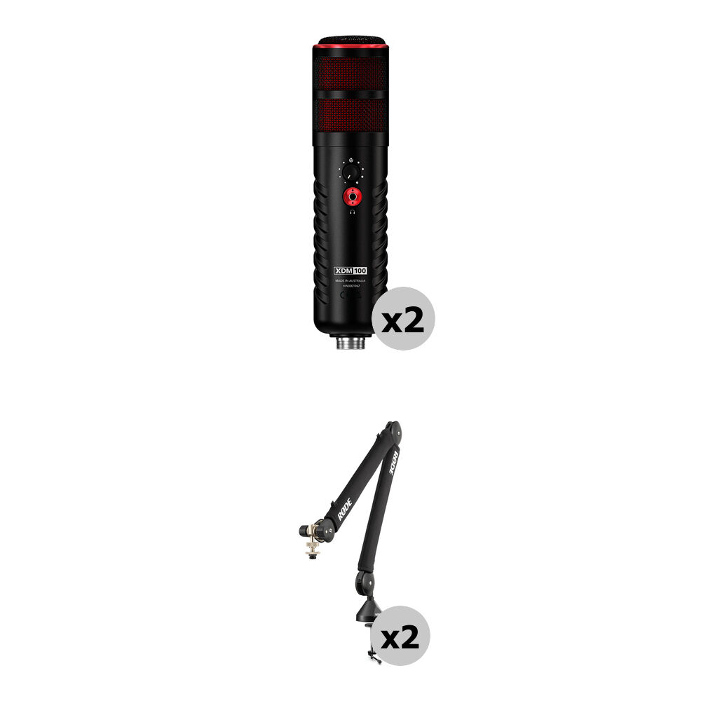RODE X XDM-100 - комплект для подкастинга с динамическим микрофоном USB-C на 2 человека и вещательными держателями
RODE X XDM-100 - комплект для подкастинга с динамическим микрофоном USB-C на 2 человека и вещательными держателями