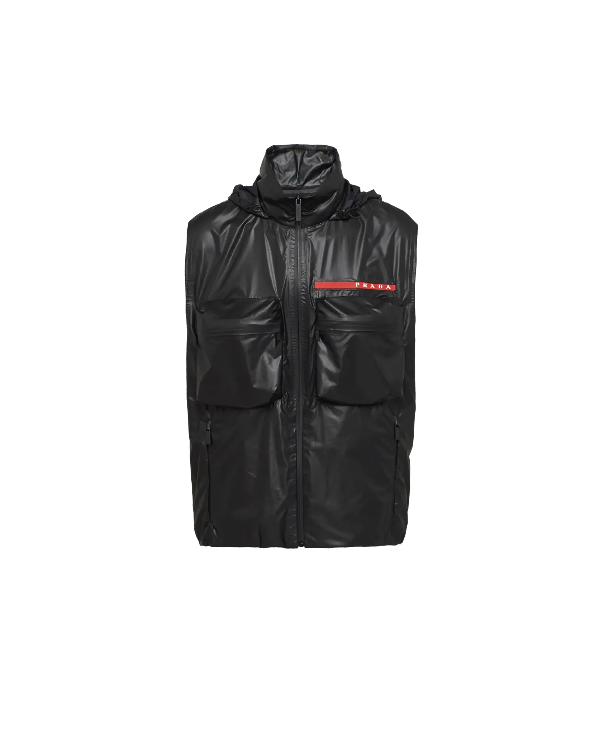 Легкий жилет-карго из переработанного нейлона Prada, черный
Легкий жилет-карго из переработанного нейлона Prada, черный