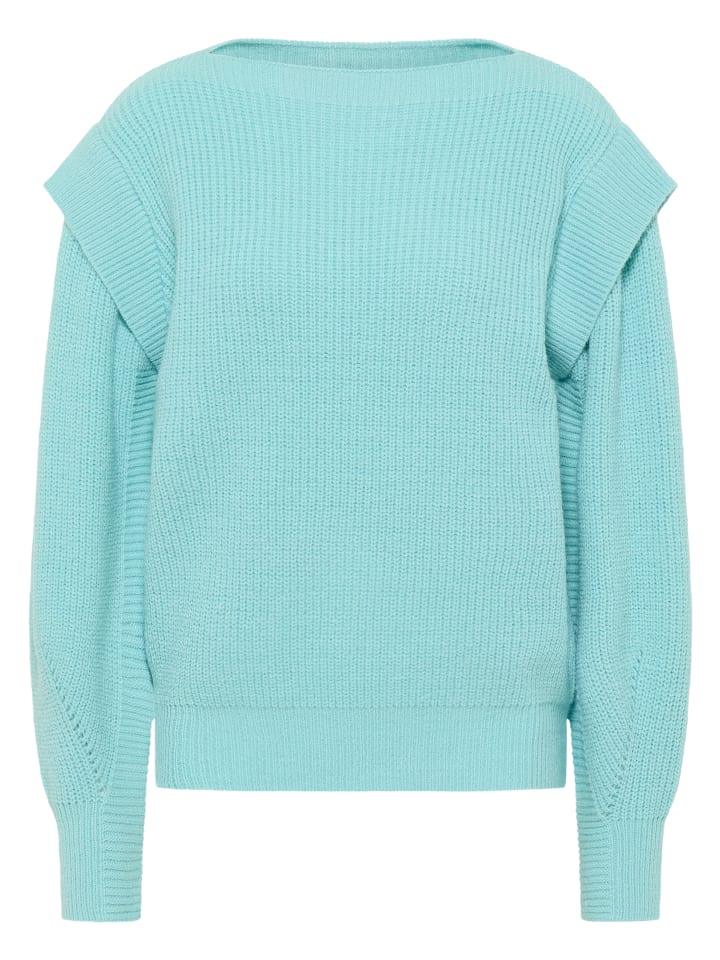 Женский свитер крупной вязки синего цвета IZIA
Женский свитер крупной вязки синего цвета IZIA