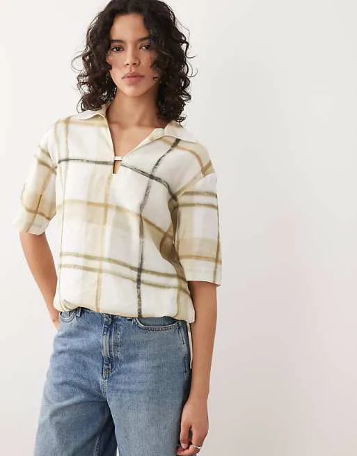 Barbour Gianna рубашка в клетку тартан с короткими рукавами и вырезом, зеленая
Barbour Gianna рубашка в клетку тартан с короткими рукавами и вырезом, зеленая