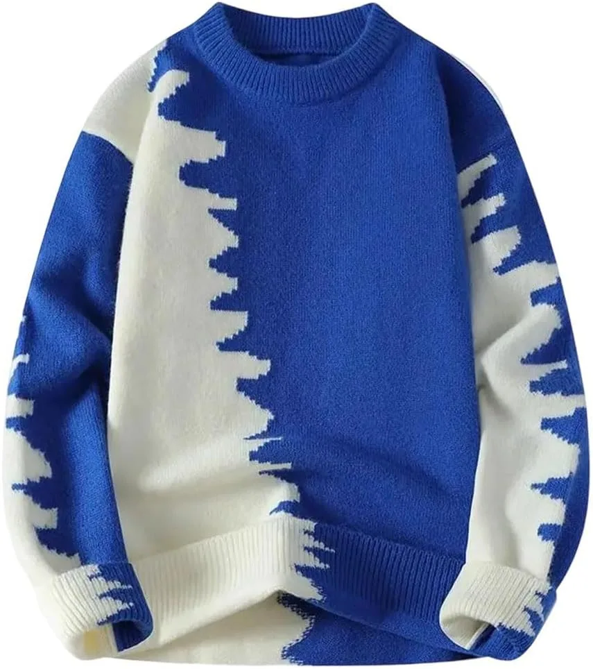 Мужской свитер с контрастным пэчворком
Мужской свитер с контрастным пэчворком