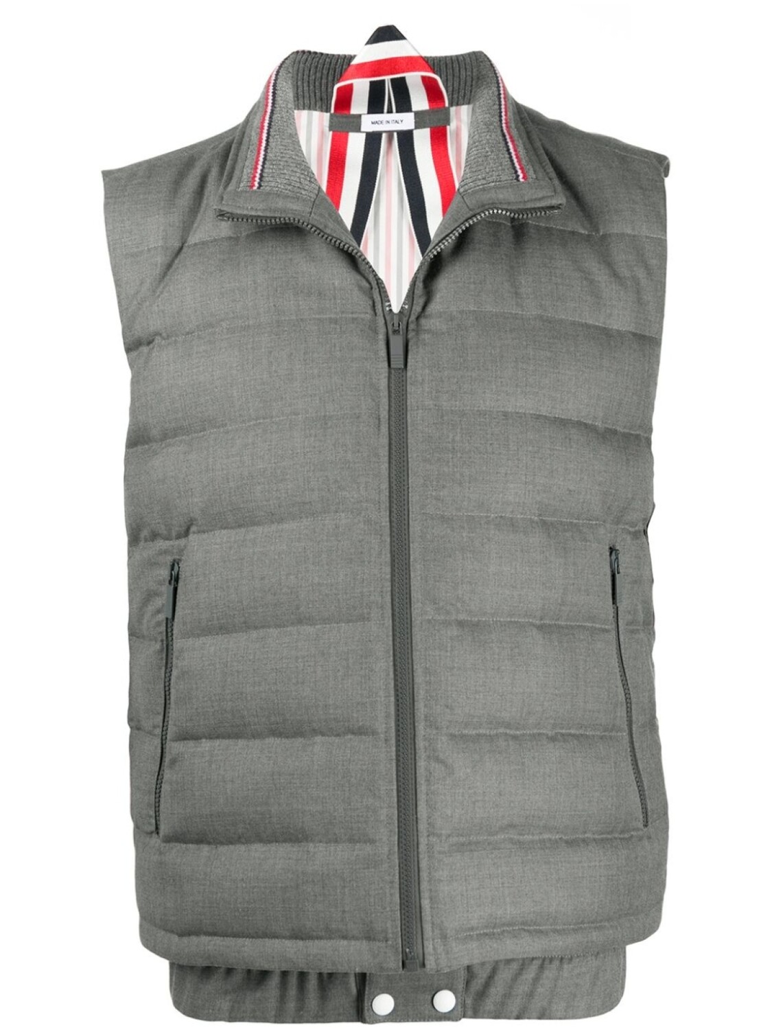 Дутый лыжный жилет Super 120s Thom Browne, серый
Дутый лыжный жилет Super 120s Thom Browne, серый