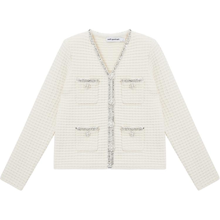 Self-portrait Женская куртка для автопортрета цвета слоновой кости, Ivory White
Self-portrait Женская куртка для автопортрета цвета слоновой кости, Ivory White