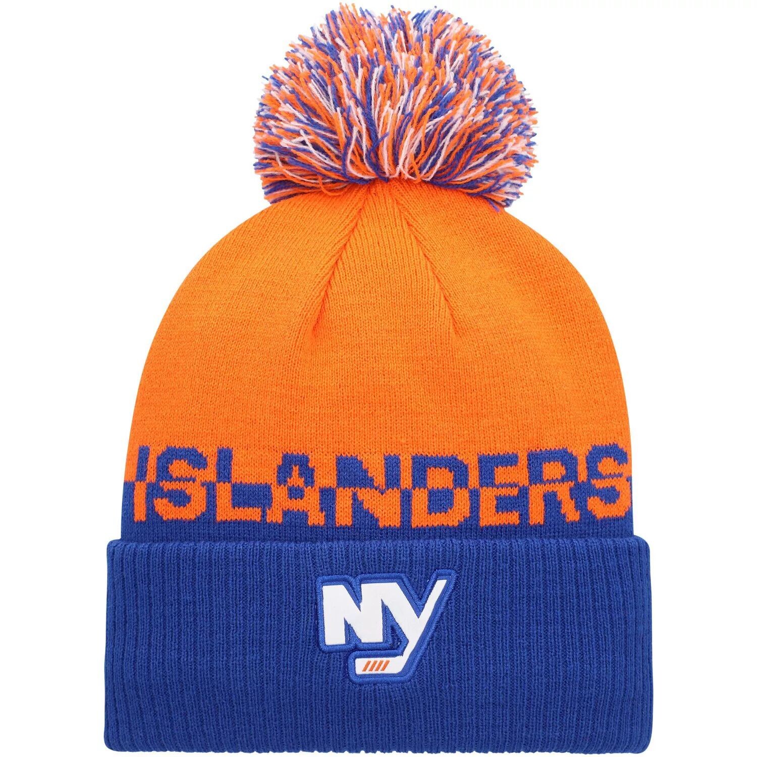 Мужская вязаная шапка adidas Orange/Royal New York Islanders COLD.RDY с манжетами и помпоном
Мужская вязаная шапка adidas Orange/Royal New York Islanders COLD.RDY с манжетами и помпоном