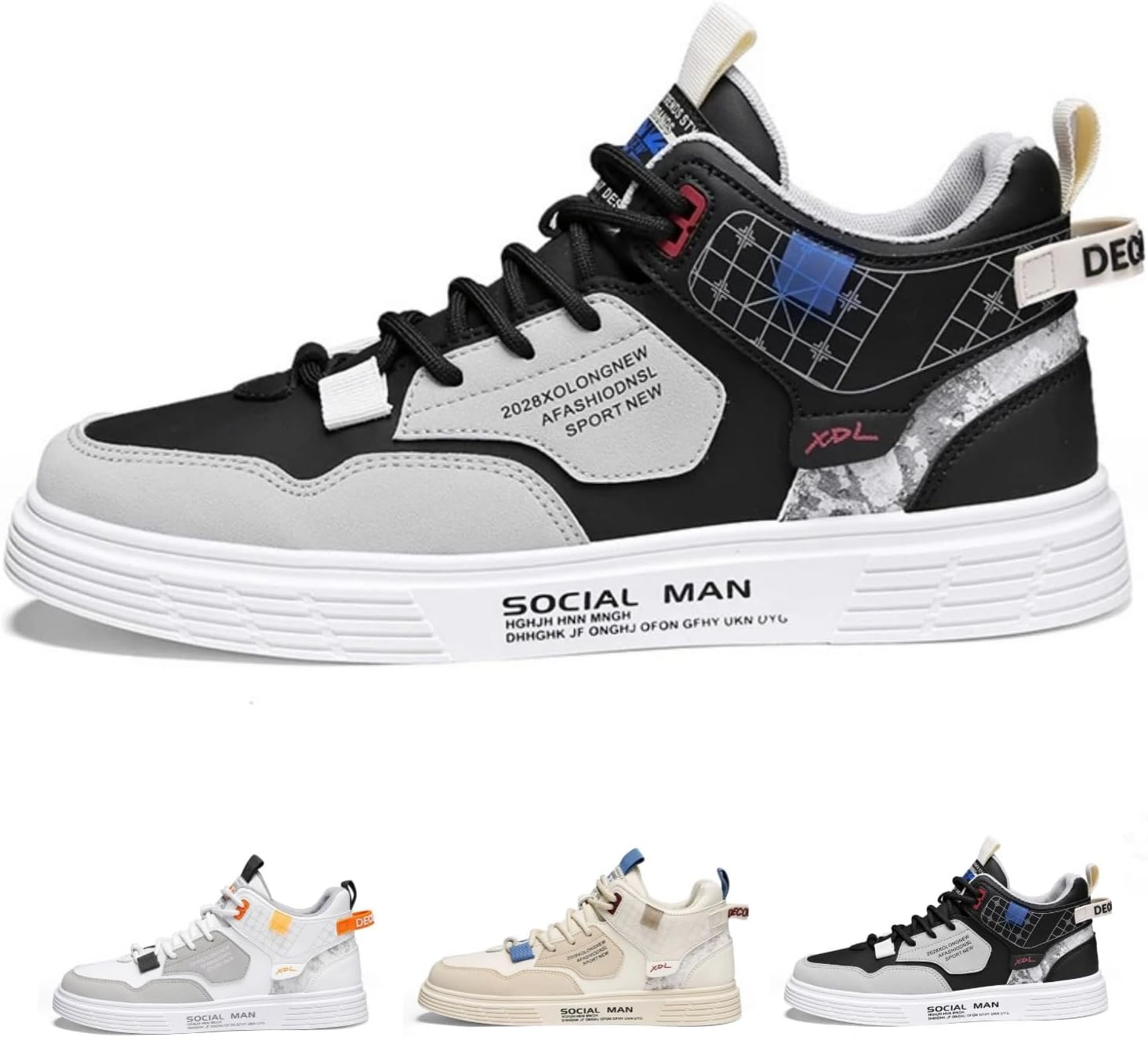 Ретро кроссовки в стиле Y2K для женщин и мужчин, повседневные модные скейт-кроссовки с удобной мягкой подошвой Macefil, черный
Ретро кроссовки в стиле Y2K для женщин и мужчин, повседневные модные скейт-кроссовки с удобной мягкой подошвой Macefil, черный