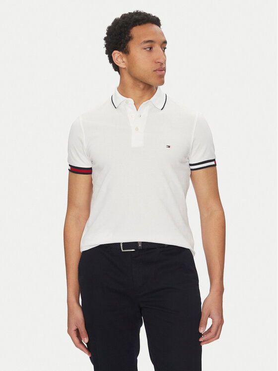 Рубашка поло облегающего кроя Flag Cuff MW0MW38458 Tommy Hilfiger, белый
Рубашка поло облегающего кроя Flag Cuff MW0MW38458 Tommy Hilfiger, белый