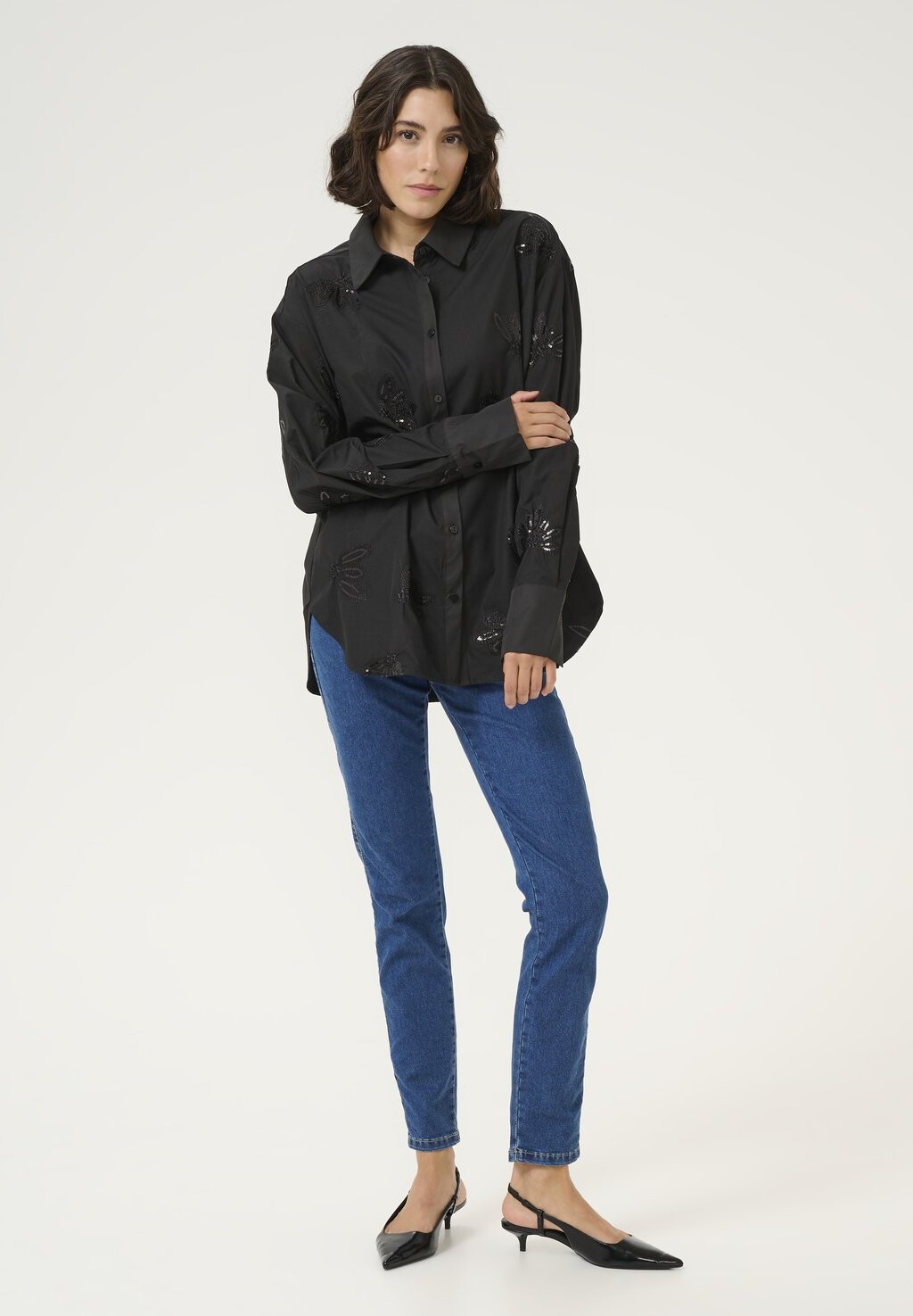 Блузка на пуговицах ELSA Kaffe, черный
Блузка на пуговицах ELSA Kaffe, черный