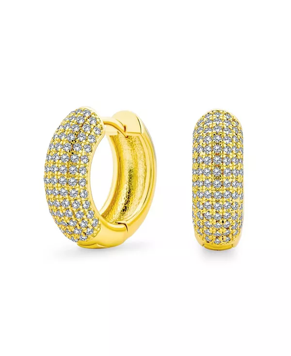 Тонкие серьги-кольца с микропаве из кубических цирконий, покрытые желтым золотом Bling Jewelry, gold-tone
Тонкие серьги-кольца с микропаве из кубических цирконий, покрытые желтым золотом Bling Jewelry, gold-tone
