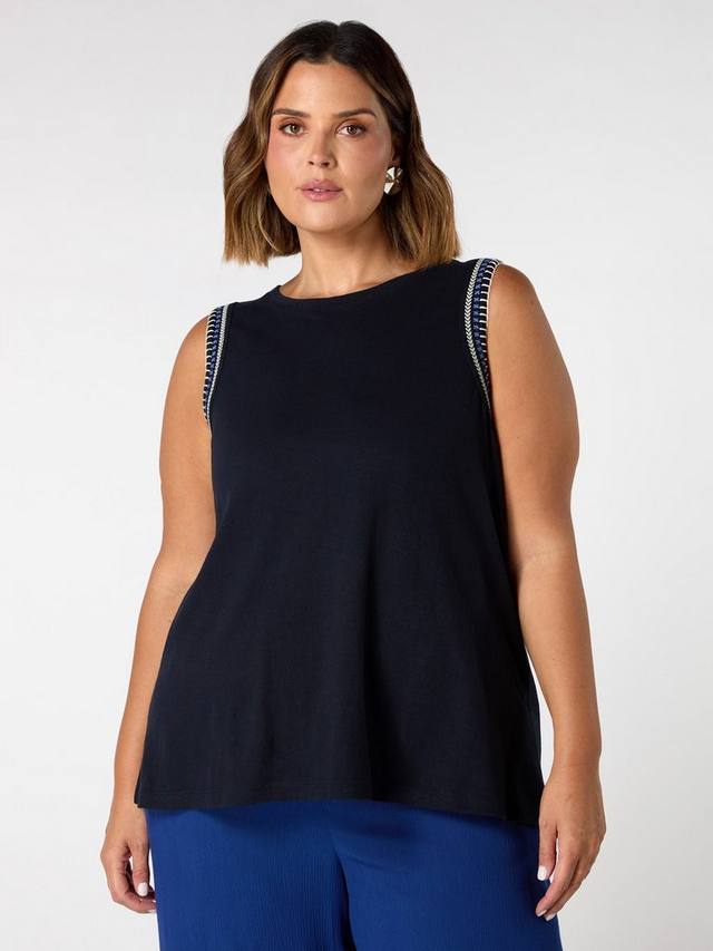 Топ-жилет Curve Jersey с вышивкой Live Unlimited, Navy/Multi
Топ-жилет Curve Jersey с вышивкой Live Unlimited, Navy/Multi